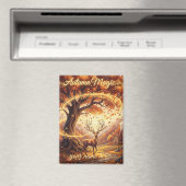 Autumn Magic Forest Deer Personalized Magnet (Insitu (Vaatwasser))