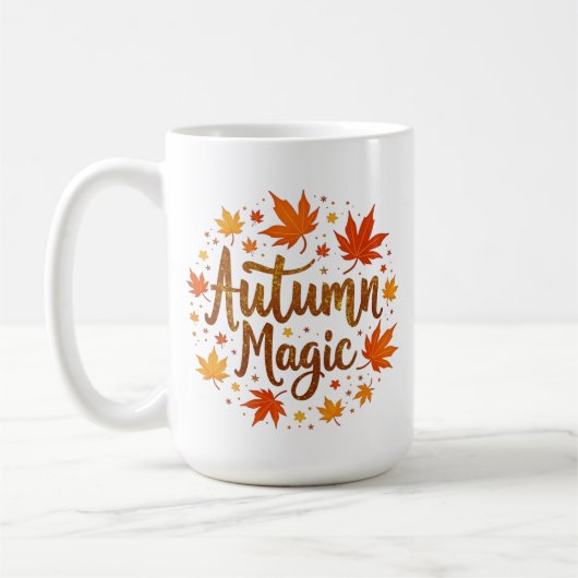 Autumn Magic Glitter Glow Gepersonaliseerd Koffiemok (Links)