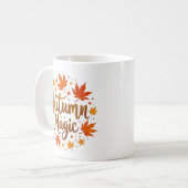 Autumn Magic Glitter Glow Gepersonaliseerd Koffiemok (Voorkant links)