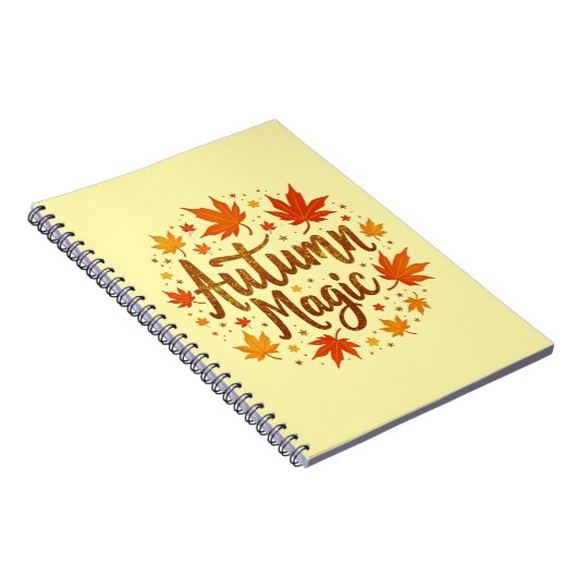 Autumn Magic Glitter Glow Gepersonaliseerd Notitieboek (Rechterzijde)