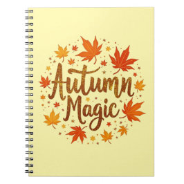 Autumn Magic Glitter Glow Gepersonaliseerd Notitieboek