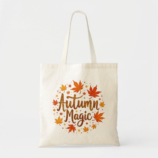 Autumn Magic Glitter Glow Gepersonaliseerd Tote Bag (Voorkant)