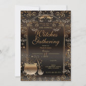 Autumn Magic Whimsical Herfst Heksen Bijeenkomst Kaart (Voorkant)