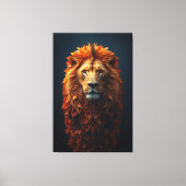 Autumn Majesty – Regal Lion with Autumn Mane Canvas Afdruk (Voorkant)