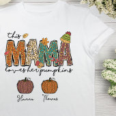 Autumn Mama houdt van haar pompoen luipaard T-shirt
