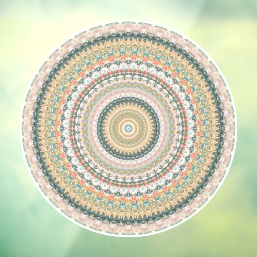 Autumn Mandala Boho Hippie Retro Abstracte kunst Raamsticker (Vel 3)
