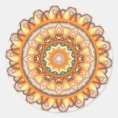 Autumn Mandala Ronde Sticker (Voorkant)