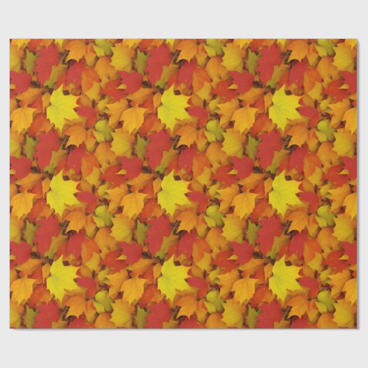 Autumn maple-bladeren cadeaupapier (Vlak)