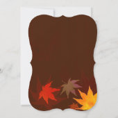 Autumn Maple Chocolate Brown Vrijgezellenfeest Kaart (Achterkant)