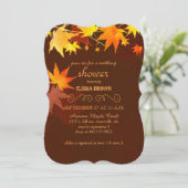 Autumn Maple Chocolate Brown Vrijgezellenfeest Kaart (Staand voorkant)