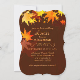 Autumn Maple Chocolate Brown Vrijgezellenfeest Kaart