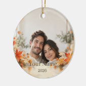 Autumn Maple Custom Photo Ornament (Links)