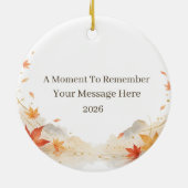 Autumn Maple Custom Photo Ornament (Achterkant)