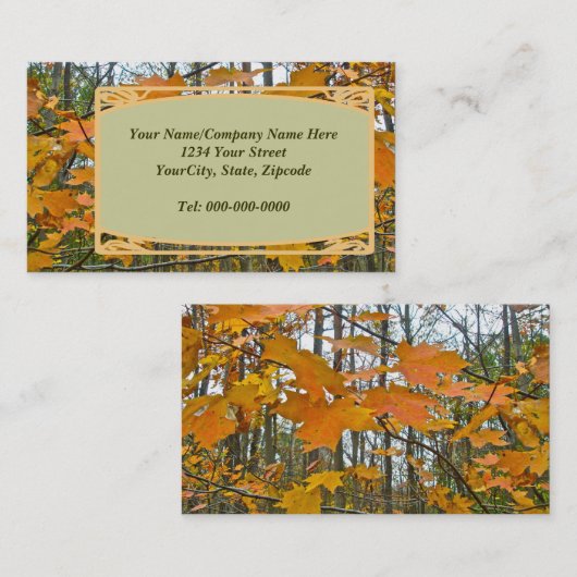 Autumn Maple Foliage Visitekaartje (Voorkant / Achterkant)