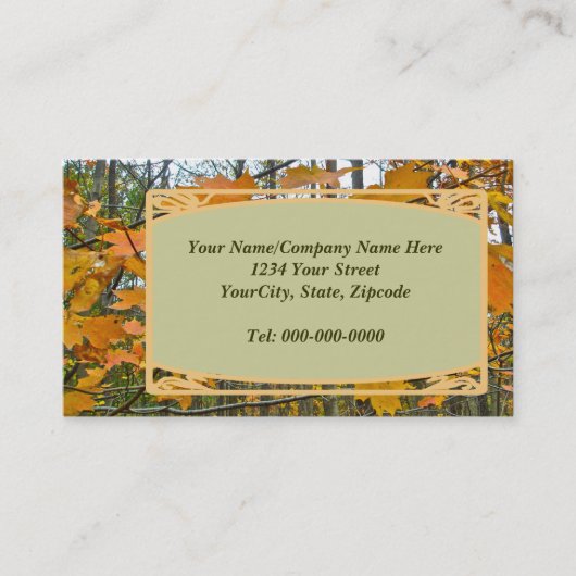 Autumn Maple Foliage Visitekaartje (Voorkant)
