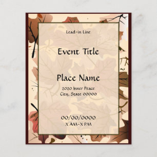 Autumn Maple laat bosvloer achter Small Event Flye Flyer
