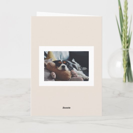 Autumn Maple laat Happy Thanksgiving-foto achter Feestdagen Kaart (Achterkant)