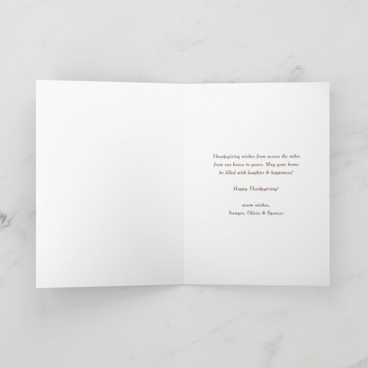 Autumn Maple laat Happy Thanksgiving-foto achter Feestdagen Kaart (Binnen)