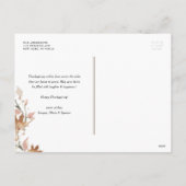 Autumn Maple laat Happy Thanksgiving-foto achter Feestdagenkaart (Achterkant)