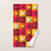 Autumn Maple laat helder patchwork over Bad Handdoek (Handdoek)