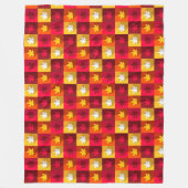 Autumn Maple laat helder patchwork over Fleece Deken (Voorkant)