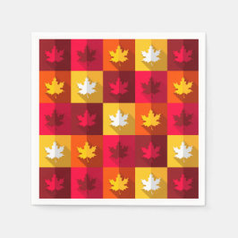 Autumn Maple laat helder patchwork over Servet
