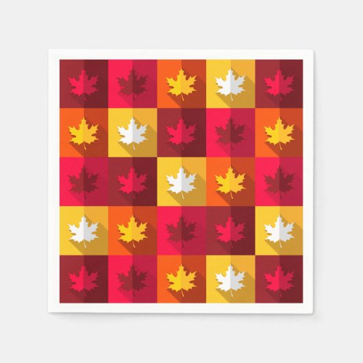 Autumn Maple laat helder patchwork over Servet (Voorkant)