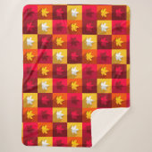 Autumn Maple laat helder patchwork over Sherpa Deken (Voorkant)
