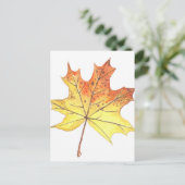 Autumn maple leaf briefkaart (Staand voorkant)