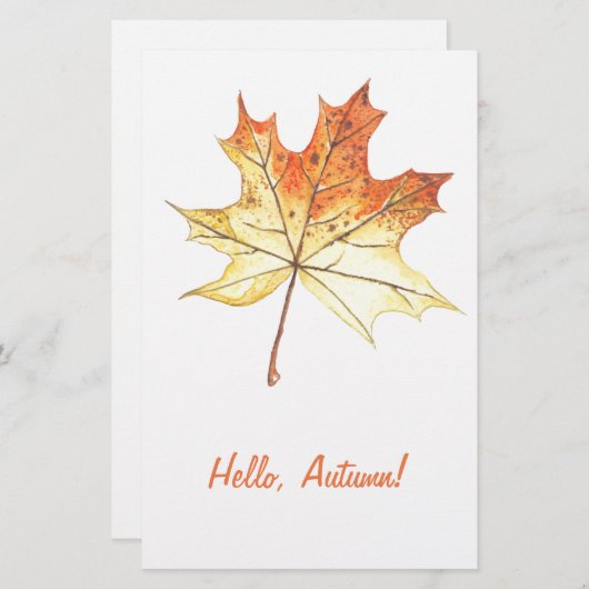 Autumn maple leaf briefpapier (Voorkant / Achterkant)