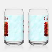 Autumn Maple Leaf Canadian Flag Blikvorm Glas (Links)