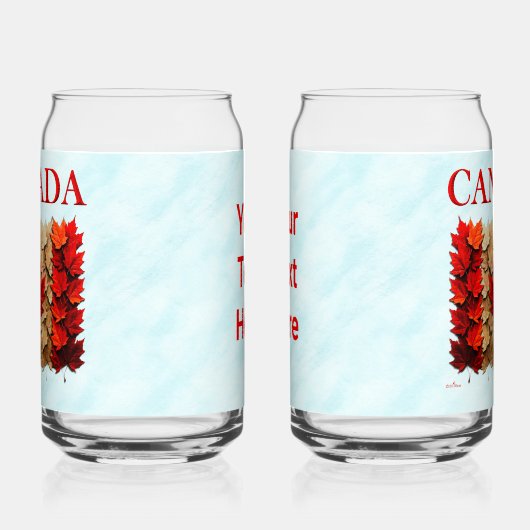 Autumn Maple Leaf Canadian Flag Blikvorm Glas (Links)