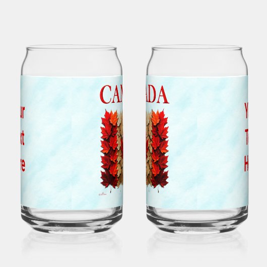 Autumn Maple Leaf Canadian Flag Blikvorm Glas (Rechts)