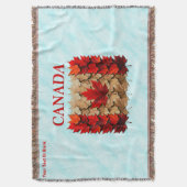 Autumn Maple Leaf Canadian Flag Deken (Voorkant Verticaal)