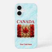 Autumn Maple Leaf Canadian Flag iPhone 16 Hoesje (Achterkant)