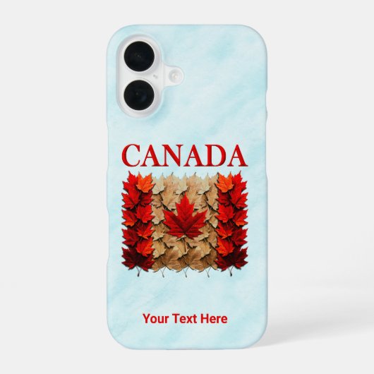 Autumn Maple Leaf Canadian Flag iPhone 16 Hoesje (Achterkant)
