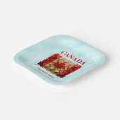 Autumn Maple Leaf Canadian Flag Papieren Bordje (Gebogen)