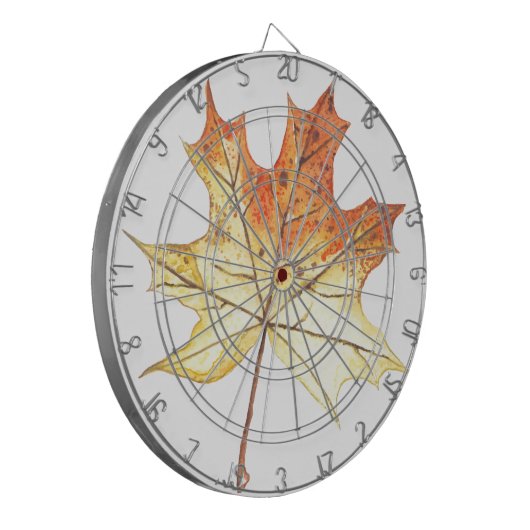 Autumn maple leaf dartbord (Voorkant Links)