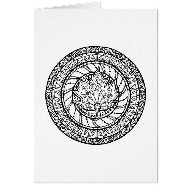 Autumn Maple Leaf Doodle (Voorkant)