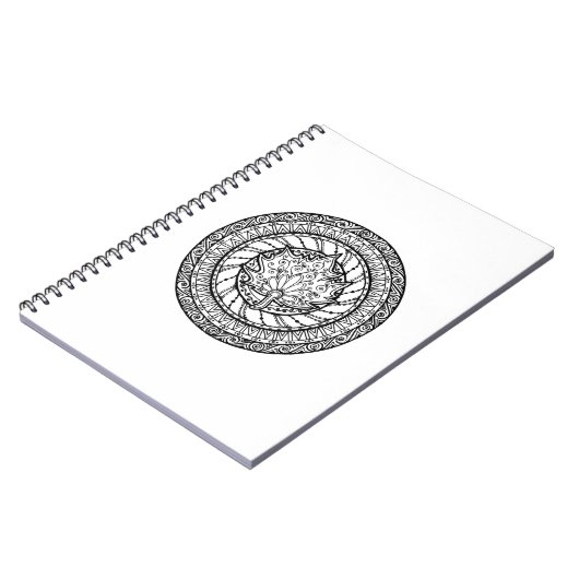 Autumn Maple Leaf Doodle Notitieboek (Linkerzijde)