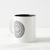 Autumn Maple Leaf Doodle Tweekleurige Koffiemok (Voorkant links)