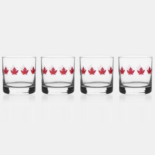 Autumn Maple Leaf Glass Drinkware Set Whisky Glas (Rechts)