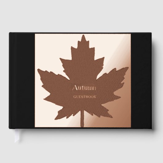 Autumn Maple Leaf Guestbook Gastenboek (Voorkant)