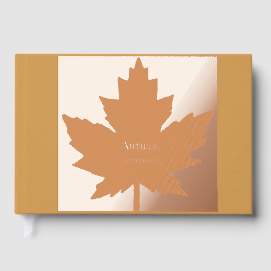 Autumn Maple Leaf Guestbook Gastenboek (Voorkant)
