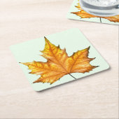 Autumn maple leaf kartonnen onderzetters (Schuin)