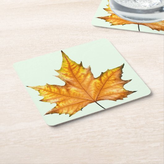 Autumn maple leaf kartonnen onderzetters (Schuin)