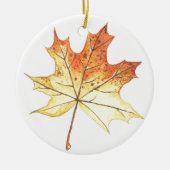 Autumn maple leaf keramisch ornament (Voorkant)