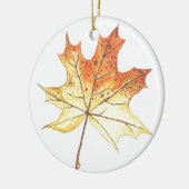 Autumn maple leaf keramisch ornament (Links)