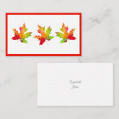 Autumn Maple Leaf Note Card Notitiekaartje (Voorkant / Achterkant)
