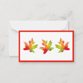 Autumn Maple Leaf Note Card Notitiekaartje
